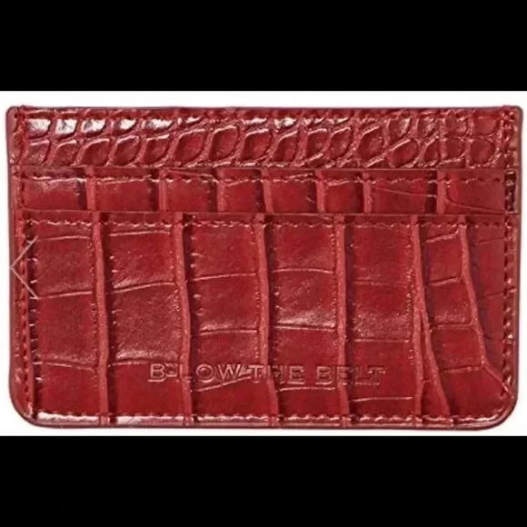 Red B-low The Belt Croc Card Case - Picture 7 of 7